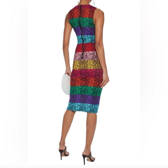 ALICE + OLIVIA Snake Print Midi Dress - Picture 3 of 12